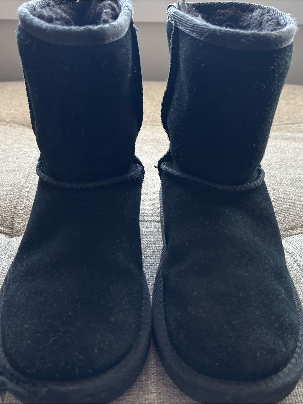 Koolaburra Kids Black Plush-Lined Pull-On Winter Boots